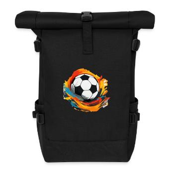 Ballon de football - Sac à dos roll top - noir - Devant