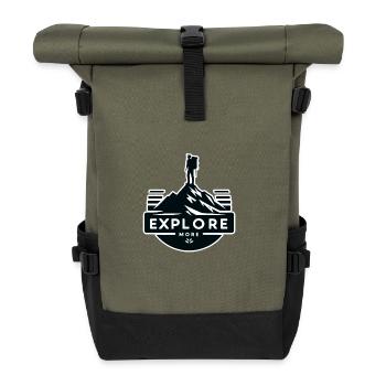 Explore more - Wanderer - Roll Top Backpack - olive/black - Front