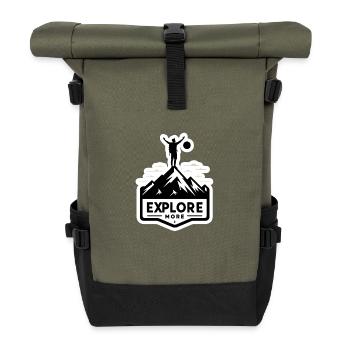 Explore more - Wanderer - Roll Top Backpack - olive/black - Front