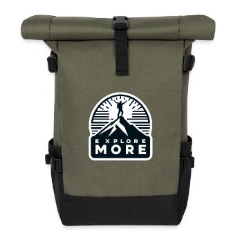 Explore more - Wanderer - Roll Top Backpack - olive/black - Front