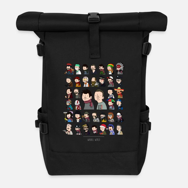 New Wankil World (W) - Sac à dos roll top - noir