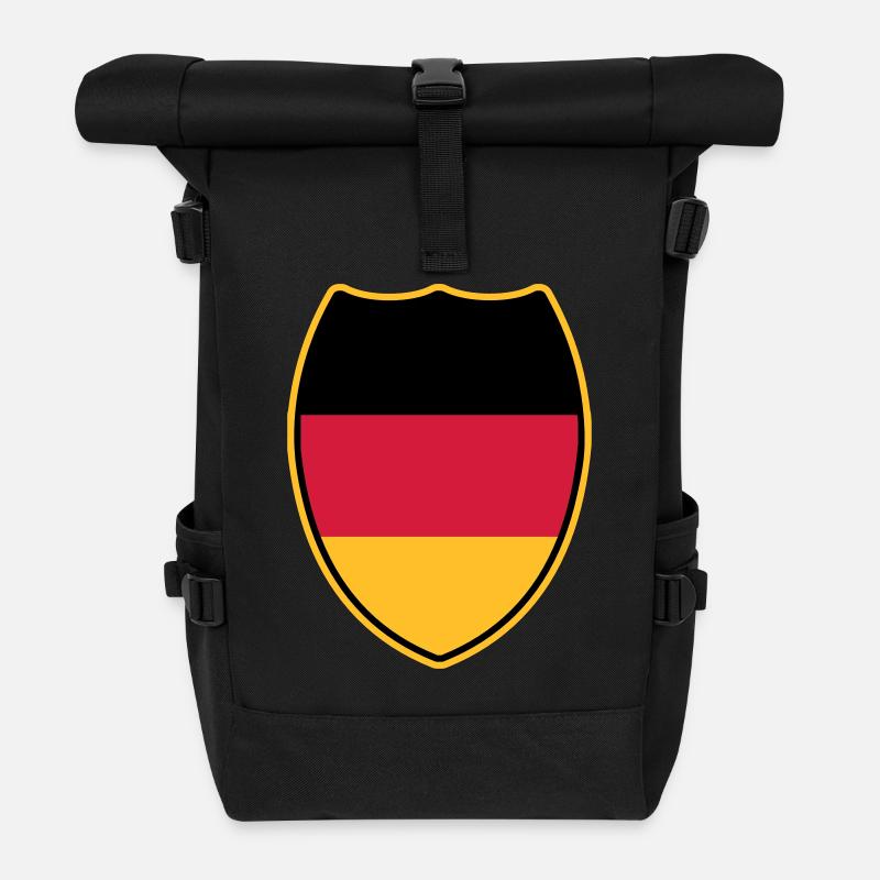 Wappen_von_Deutschland-3c - Rolltop Rucksack - Schwarz