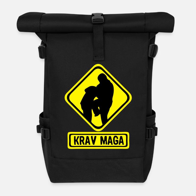 Krav Maga Logo danger1 - Rolltop Rucksack - Schwarz