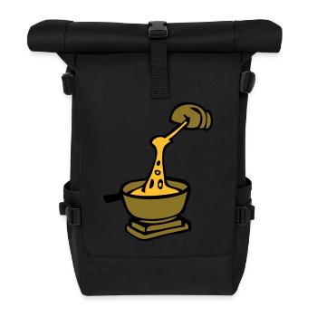 cheese Swiss culinary specialty fondue - Roll Top Backpack - black - Front