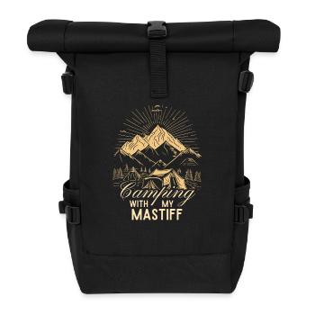 Mastiff Zelten Wandern Outdoor - Rolltop Rucksack - Schwarz - Vorne