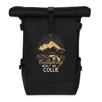 Collie Camping Randonnée Plein air - Sac à dos roll top - noir - Devant