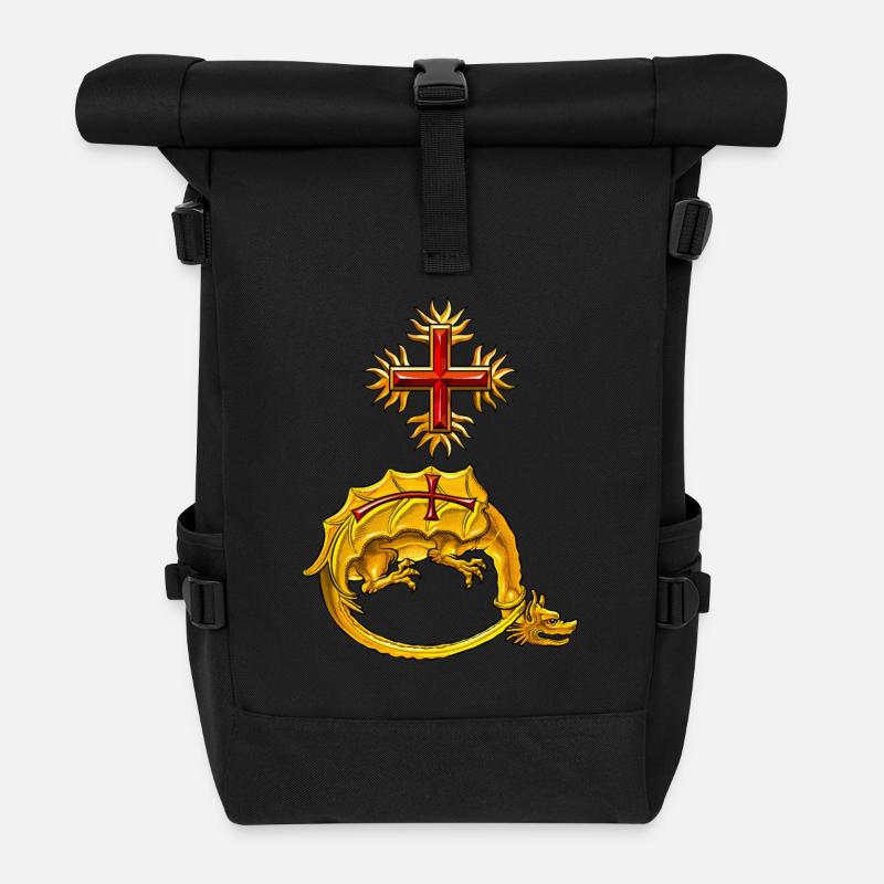 Order of the Dragon Vlad III - Roll Top Backpack - black