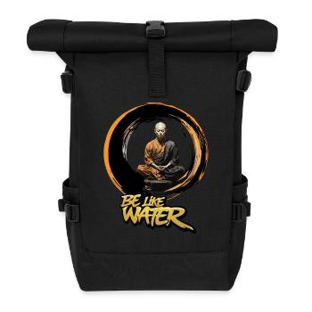 sei wie Wasser - Rolltop Rucksack - Schwarz - Vorne