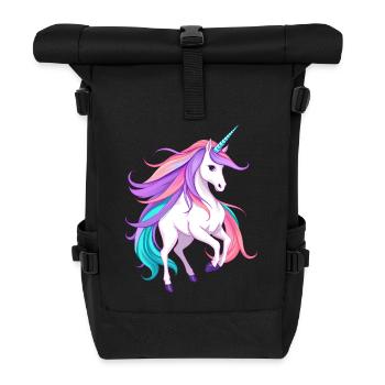 Radiant Violet Licorne Fantasy Illustration - Sac à dos roll top - noir - Devant