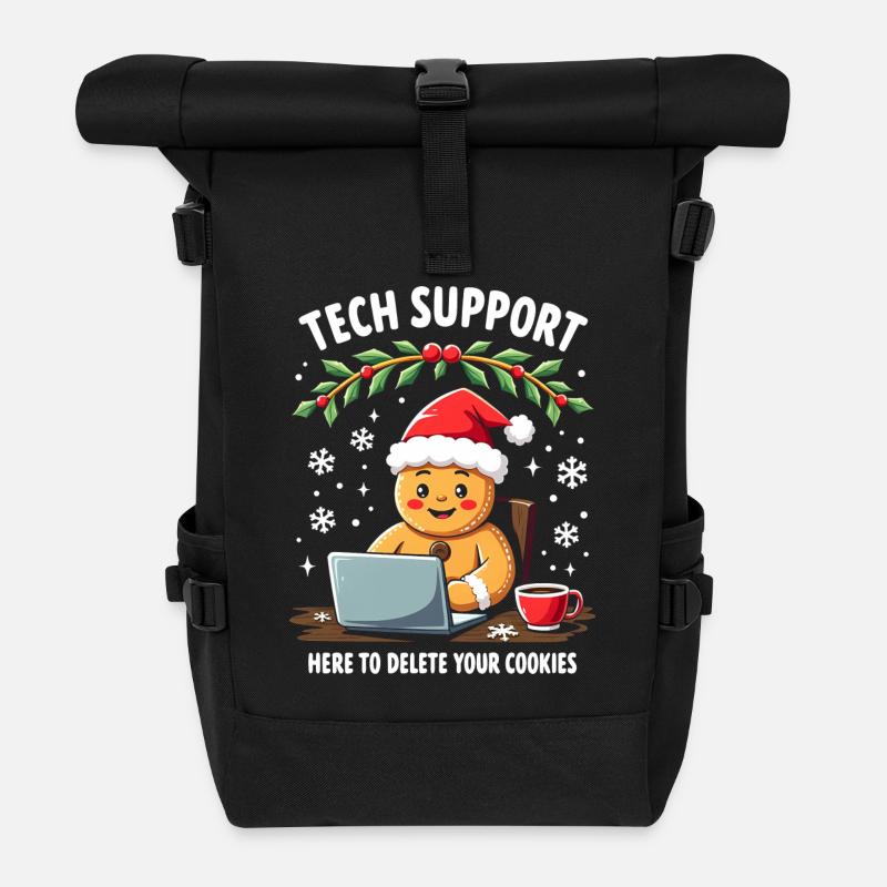 Tech Support, I'm here to delete your cookies - Rolltop Rucksack - Schwarz