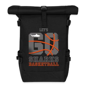 Lets go Sharks - Rolltop Rucksack - Schwarz - Vorne