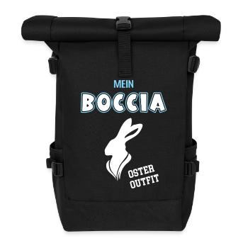 Boccia Oster Outfit Bocciaspieler Ostern - Rolltop Rucksack - Schwarz - Vorne