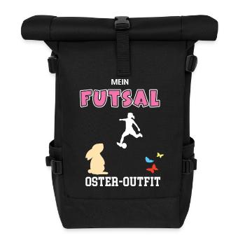 Futsalerin Ostern Futsalspielerin Oster Outfit - Rolltop Rucksack - Schwarz - Vorne
