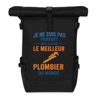 Le meilleur plombier du monde - Sac à dos roll top - noir - Devant