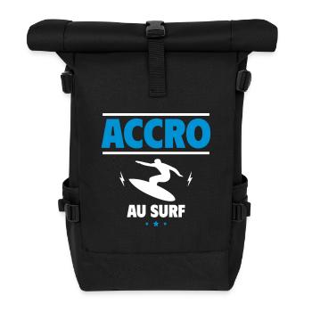 Surf, surfeur - Sac à dos roll top - noir - Devant