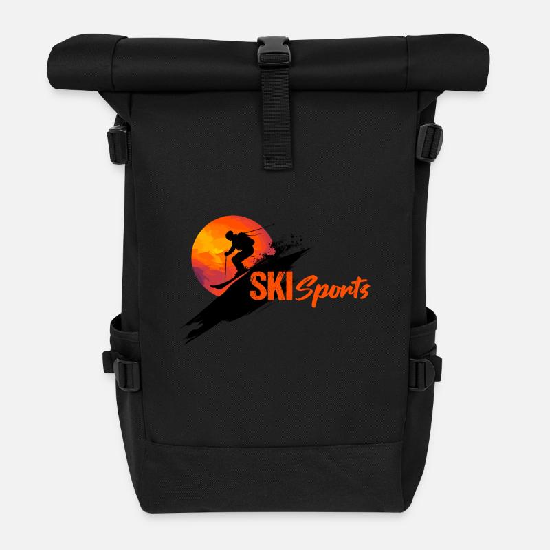 Ski Sports - Roll Top Backpack - black