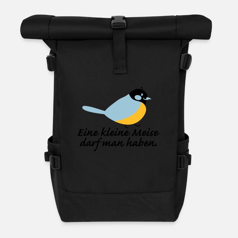 kleine Meise - Rolltop Rucksack - Schwarz
