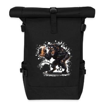 Panther Beer Funny - Roll Top Backpack - black - Front