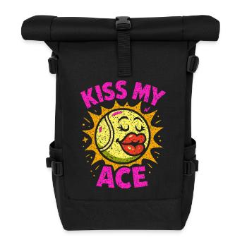 Tennis Dicton Kiss My Ace Drôle - Sac à dos roll top - noir - Devant