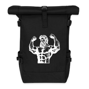 Bodybuilder Muscles Workout Gym - Roll Top Backpack - black - Front