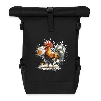 Rooster Beer Funny - Roll Top Backpack - black - Front