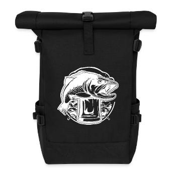 Beer Glass Fishing Beer - Roll Top Backpack - black - Front