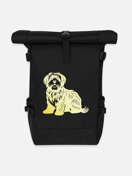 Havanese Hund Silhouette - Rolltop Rucksack - Schwarz
