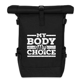 My Body My Choice - Rolltop Rucksack - Schwarz - Vorne