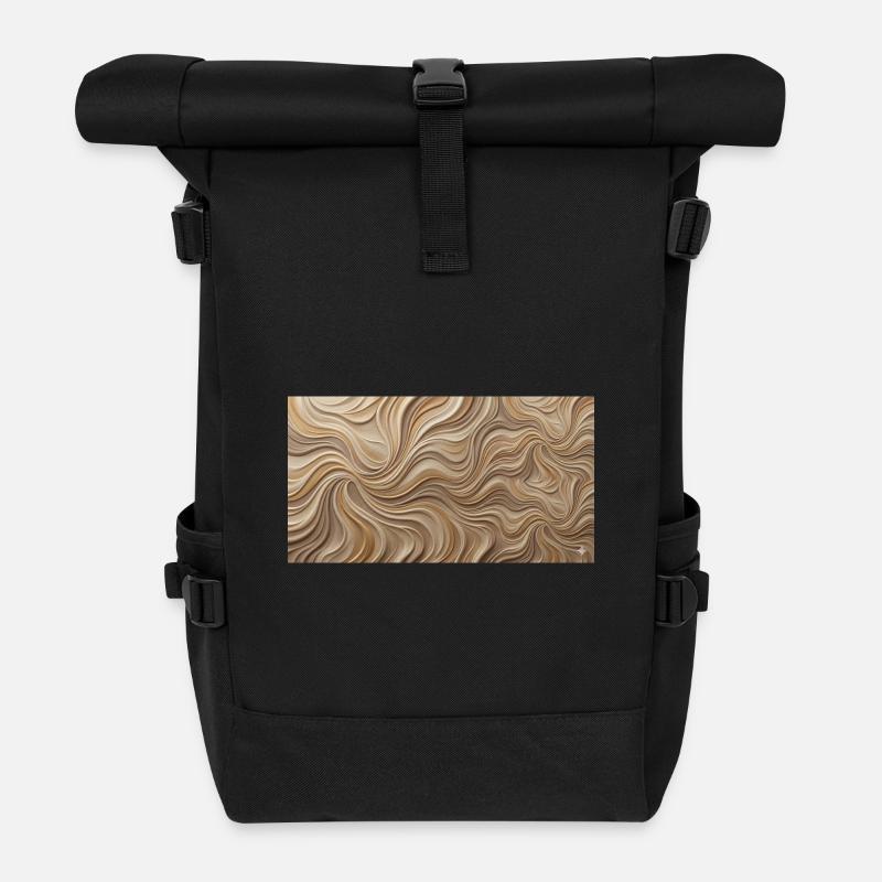 Desert Ripple Sandscape - Roll Top Backpack - black