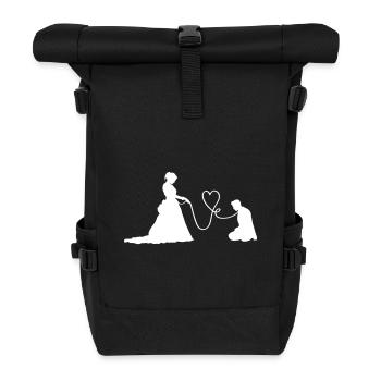 Wedding Couple Newlyweds Funny - Roll Top Backpack - black - Front