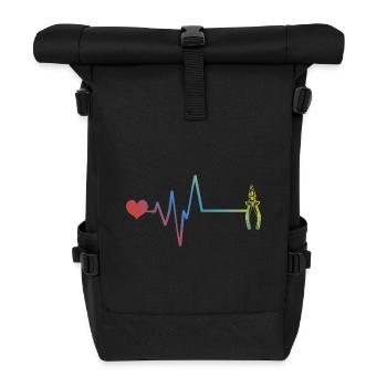 Zange Puls Herzschlag Werkzeug - Rolltop Rucksack - Schwarz - Vorne