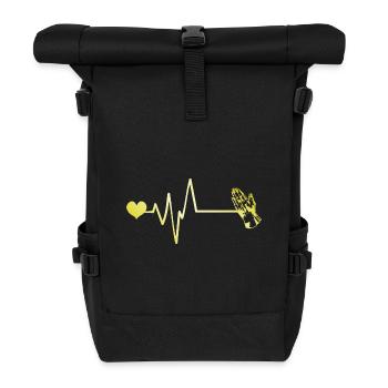 Pouls de prière Cœur Amour - Sac à dos roll top - noir - Devant