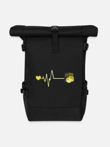 Kegeln Herzschlag - Rolltop Rucksack - Schwarz
