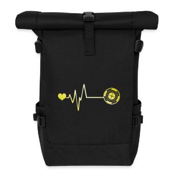 Roulette Pulse Heart - Roll Top Backpack - black - Front