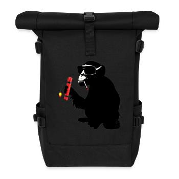 singe explosif - Sac à dos roll top - noir - Devant