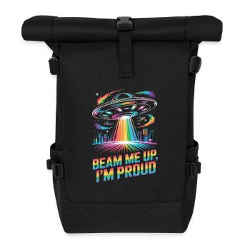 Cool Pride Month Design - Roll Top Backpack - black - Front