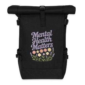 Mental Health matters - Rolltop Rucksack - Schwarz - Vorne