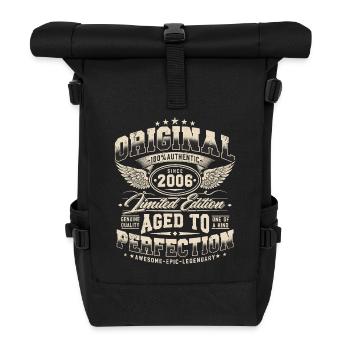 Jahrgang 2006 Vintage Retro Geburtstag Geschenk - Rolltop Rucksack - Schwarz - Vorne