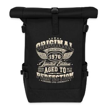 Jahrgang 1976 Vintage Retro Geburtstag Geschenk - Rolltop Rucksack - Schwarz - Vorne