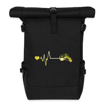 Sushi Heartbeat Pulse - Roll Top Backpack - black - Front