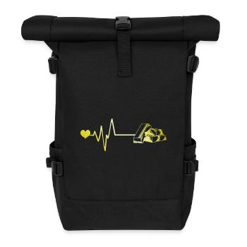 Impulsion d’or Coeur Amour - Sac à dos roll top - noir - Devant