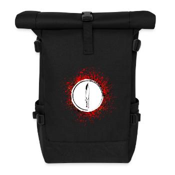 Knife Icon Icon - Roll Top Backpack - black - Front
