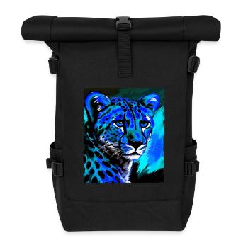 Cheetah Portrait - Roll Top Backpack - black - Front