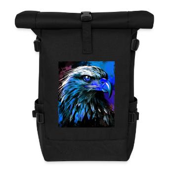 Eagle Portrait - Roll Top Backpack - black - Front