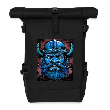 Wikinger Krieger Valhalla Odin - Rolltop Rucksack - Schwarz - Vorne