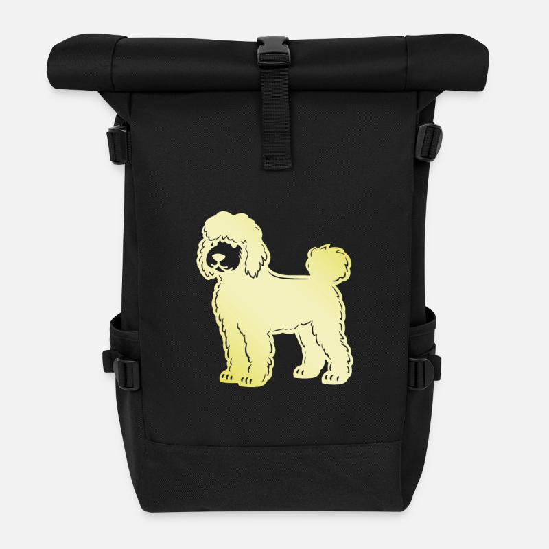 Poodle Hund Silhouette - Rolltop Rucksack - Schwarz