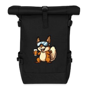 Écureuil Après-Ski Bière Bande dessinée - Sac à dos roll top - noir - Devant
