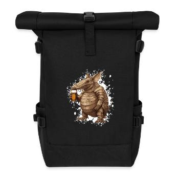 Belt Beer Funny - Roll Top Backpack - black - Front