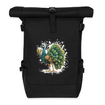 Bière Peacock Bird Drôle - Sac à dos roll top - noir - Devant