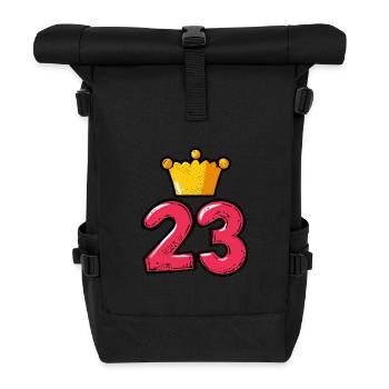 23 Number Crown - Roll Top Backpack - black - Front